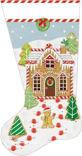Gingerbread House Stocking – BeStitched Needlepoint