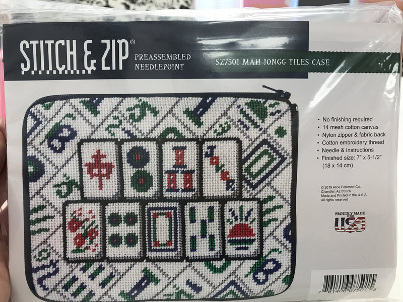 Stitch & Zip: Mah Johngg Bag - Tiles – BeStitched Needlepoint