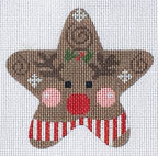 CH-258-13M - Red Striped Reindeer Star