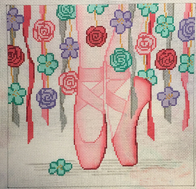 Ballet Slippers with Flowers