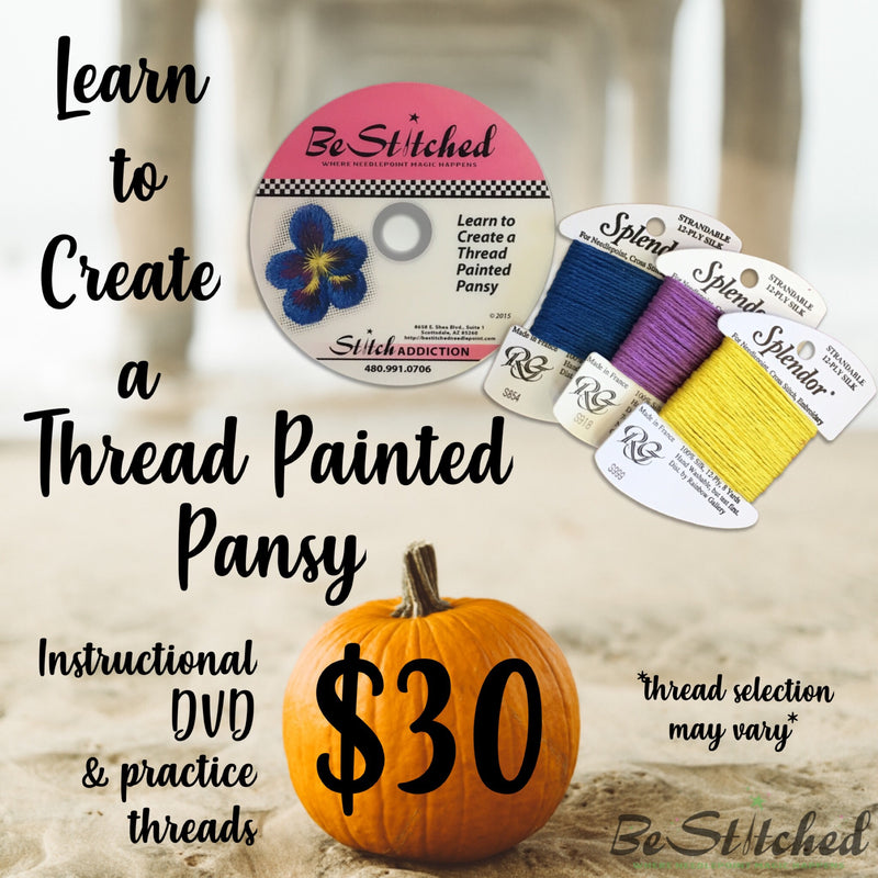 Learn to Create a Thread Painted Pansy DVD & Fibers
