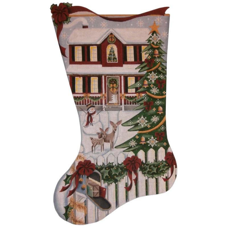 Red House Christmas Stocking 1392a