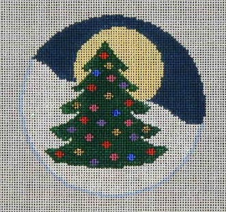 Holiday Tree with Moon Ornament