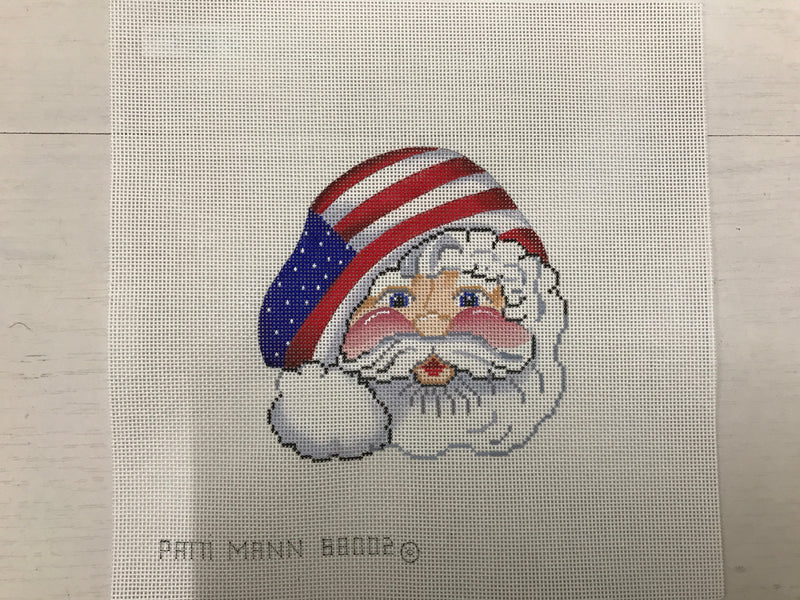 88002 -CHR Santa face with Flag Hat