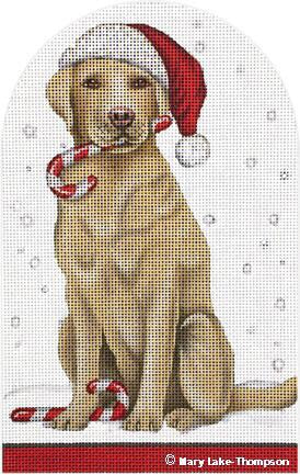 Candy Cane Yellow Lab