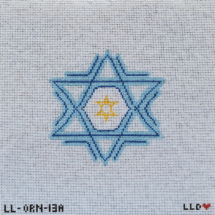 LL-ORN-13a - Hanukkah Snowflake