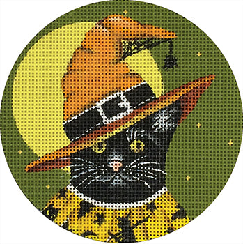 Halloween Ornaments: Black Cat Witch