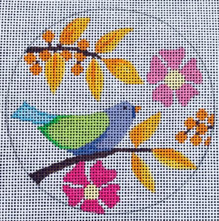 Birds & Blooms - ornament - violet bird N126B