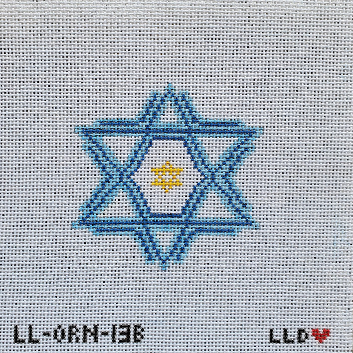 LL-ORN-13b - Hanukkah Snowflake