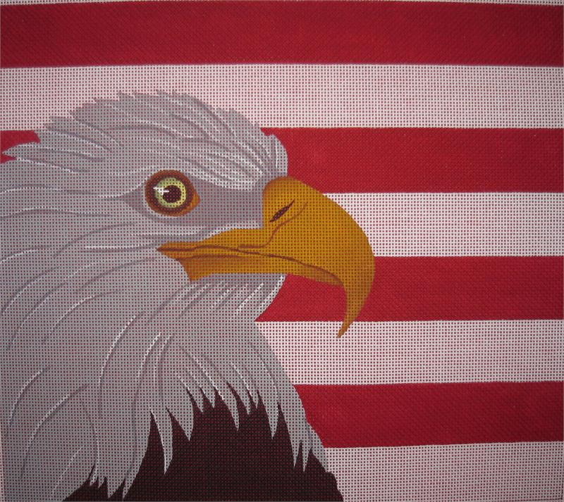 Eagle with Red & White Stripes