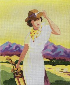 Vintage Golf Lady