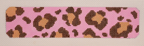 Pink/Brown Leopard Cuff - BeStitched Needlepoint