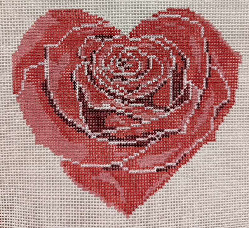 LL-ORN12a - Rose Heart large-red