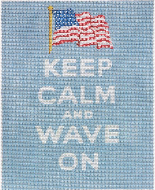 "Keep Calm... Wave On" - BeStitched Needlepoint